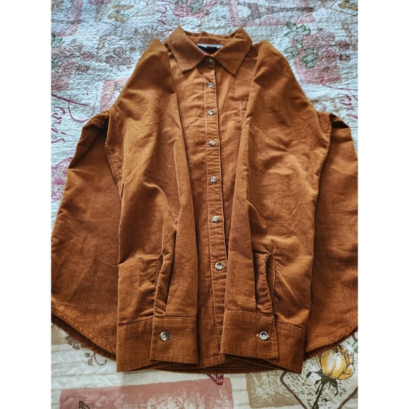 Natural Reflection Women's Corduroy Shirt Button Up Long Sleeve Brown Sise M‎ - Picture 5 of 9